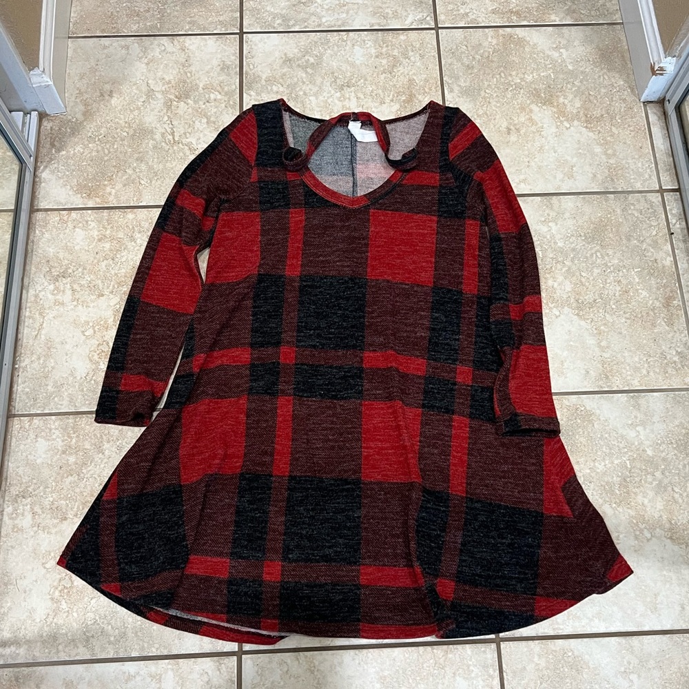 CY plaid dress, size small, cotton.